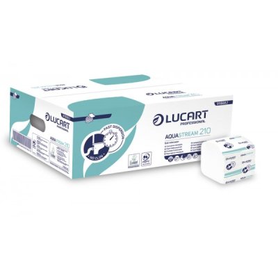 LUCART Carta igienica Aquastream interfogliata, 210 strappi