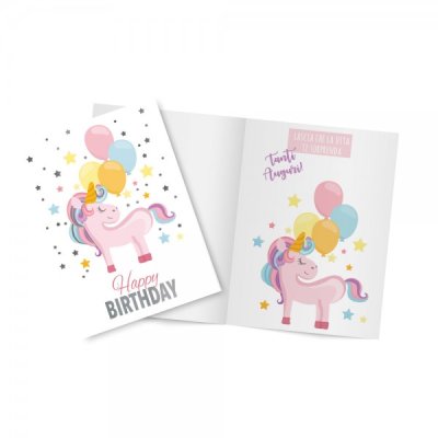 Biglietto augurale - compleanno colore fantasia