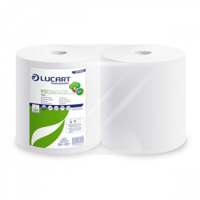 LUCART bobina industriale Pulitutto 200m da 800 strappi, goffratura micro, 2 veli