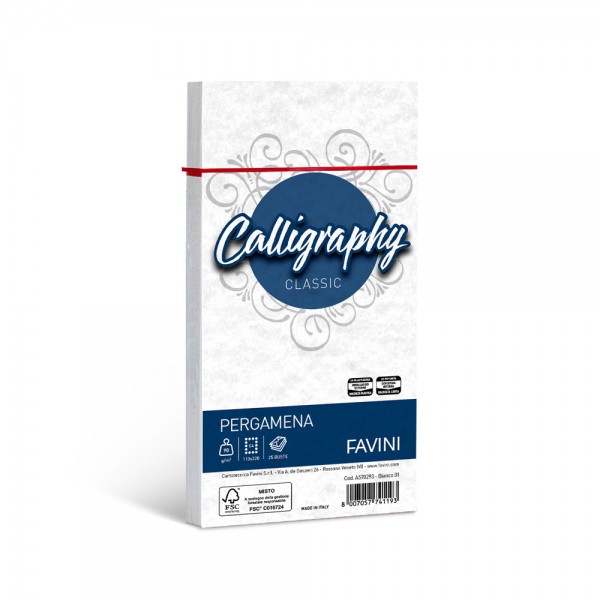 Calligraphy - buste pergamena c4 colore bianco grammatura 90gr