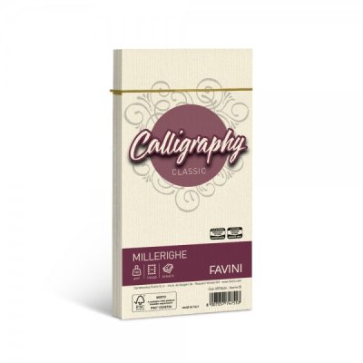 Calligraphy - buste millerighe c4 colore avorio grammatura 100gr