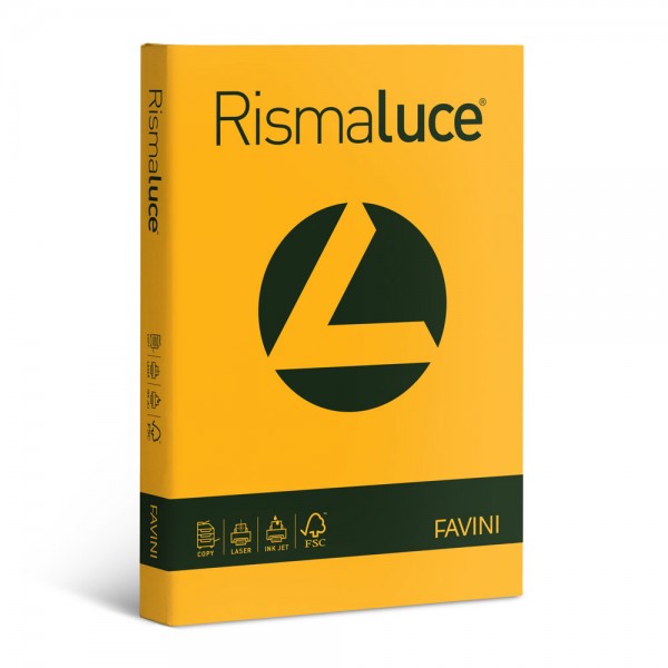 Rismaluce - carta a4 colore giallo oro grammatura 140gr