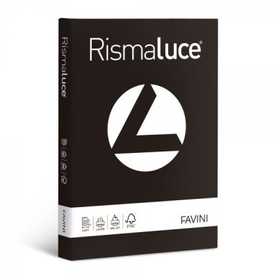 Rismaluce - carta a4 colore nero grammatura 200gr