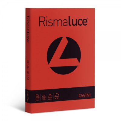 Rismaluce - carta a4 colore scarlatto grammatura 200gr