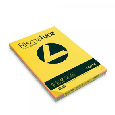 Rismaluce - carta a3 colore assortiti grammatura 200gr