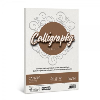 Calligraphy - carta canvas a4 colore bianco grammatura 200gr