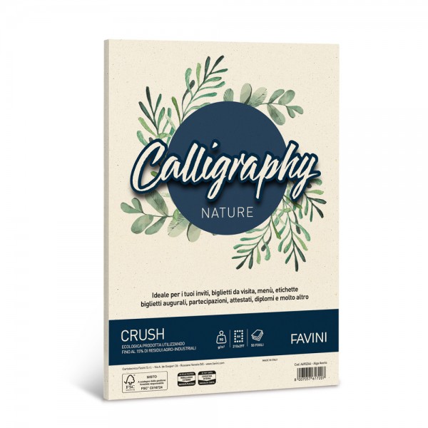 Calligraphy - carta algae a4 colore mandorla grammatura 250gr