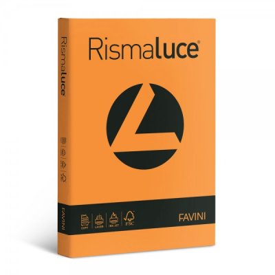 Rismaluce - carta a4 colore arancione grammatura 90gr