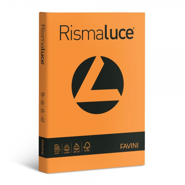 Rismaluce - carta a4 colore arancione grammatura 90gr