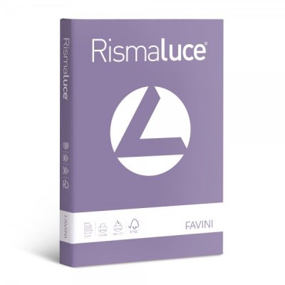 Rismaluce - carta a4 colore violetto grammatura 200gr