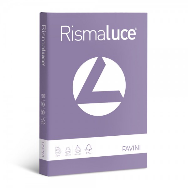 Rismaluce - carta a4 colore violetto grammatura 200gr