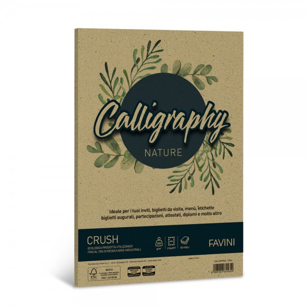 Calligraphy - carta pergamena a4 colore oliva grammatura 250gr