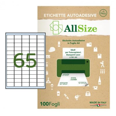 Etichette adesive in fogli a4