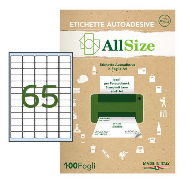 Etichette adesive in fogli a4