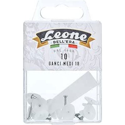 Leone ganci medi 18 mm colore bianco