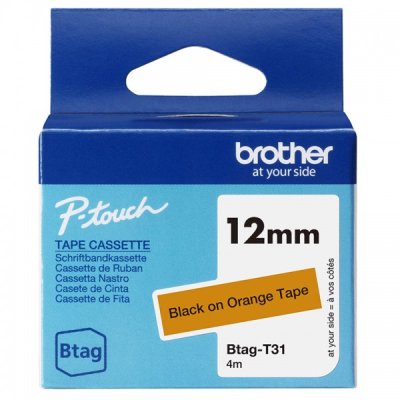 Brother btagt31 nastro nero/arancione colore nero su arancione