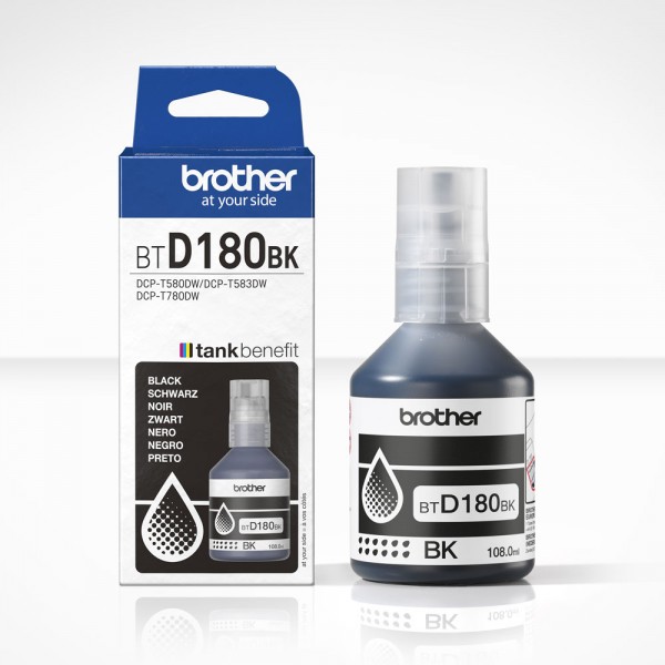 Btd180bk flacone inchiostro nero colore nero