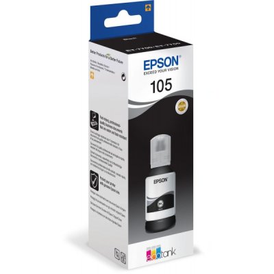 Inchiostro EcoTank Epson 105 Nero C13T00Q140 originale