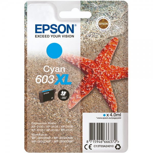 Epson Cartuccia originale Ciano 603XL C13T03A24010 T03A2