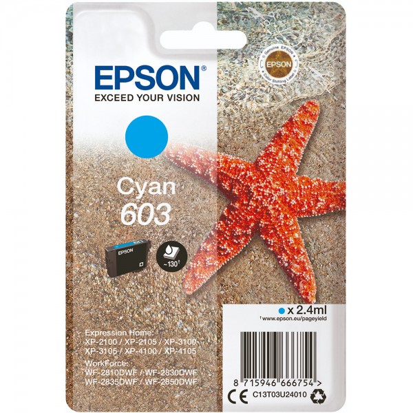 Epson Cartuccia originale Ciano 603 C13T03U24010