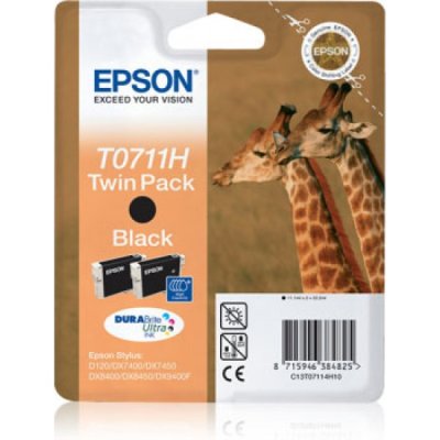 T0711h cartuccia twinpack nero colore nero