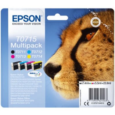 T0715 cartuccia multipack cmyk colore nero, ciano, magenta, giallo