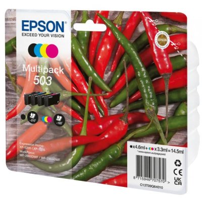 4 Multipack cartucce Epson 503 C13T09Q64010 Nero Ciano Magenta Giallo originale