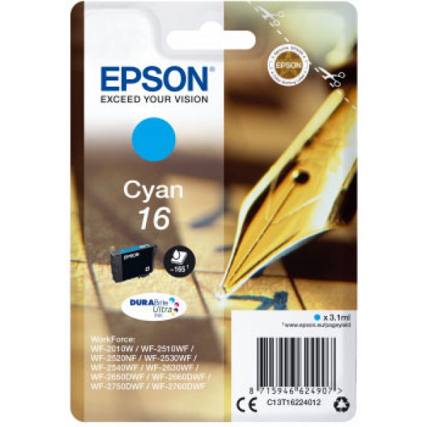 Epson Cartuccia originale ciano 16 C13T16224012