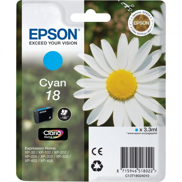 Epson cartuccia originale ciano 18 (C13T18024012)