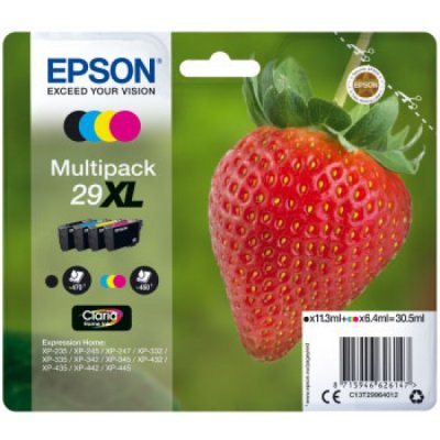 Epson Cartuccia Originale Nero Ciano Magenta e Giallo Multipack 29XL C13T29964012