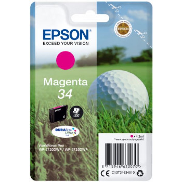 Epson Cartuccia Originale Magenta 34 (C13T34634010)