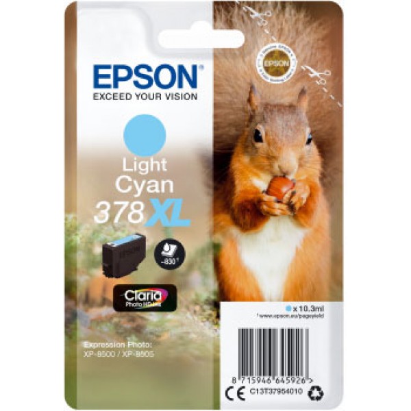 Epson Cartuccia Originale Ciano Chiaro 378XL C13T37954010