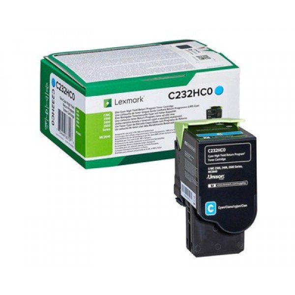 Lexmark Toner Originale Ciano C232HC0