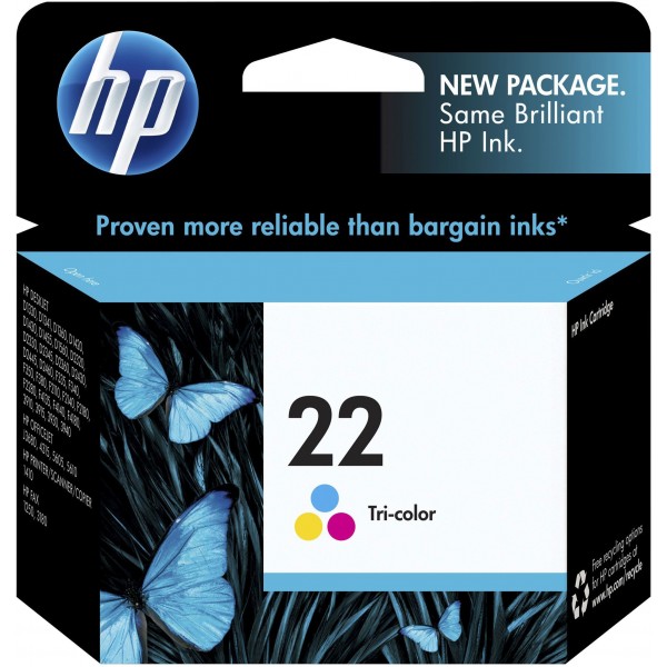 HP Cartuccia originale Ciano Magenta Giallo 22 (C9352AE)