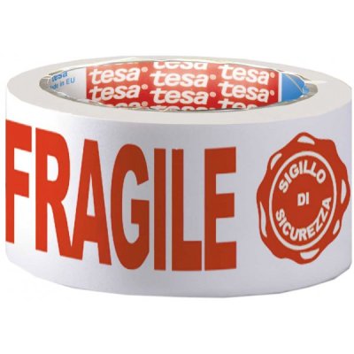 Nastro adesivo fragile, con sigillo di garanzia colore bianco