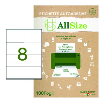 Etichette adesive in fogli a4