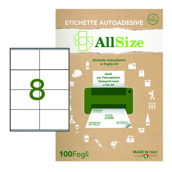 Etichette adesive in fogli a4