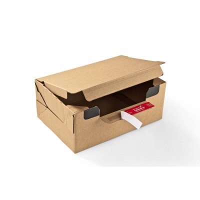 Scatola e-commerce con diritto di reso, f.to xl colore marrone