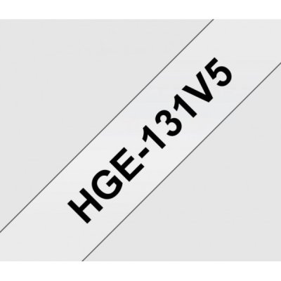 Brother hge131v5 nastro nero/bianco 12mm x 8m - 5pz colore nero su bianco colore nero su bianco