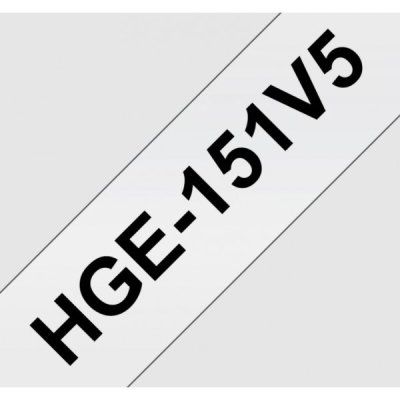 Brother hge151v5 nastro nero/bianco 24mm x 8m - 5pz colore nero su bianco colore nero su bianco