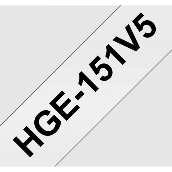 Brother hge151v5 nastro nero/bianco 24mm x 8m - 5pz colore nero su bianco colore nero su bianco