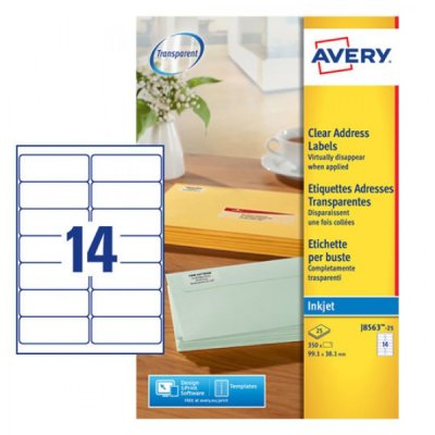 Quickdry - etichette adesive in fogli a4 colore trasparente opaco