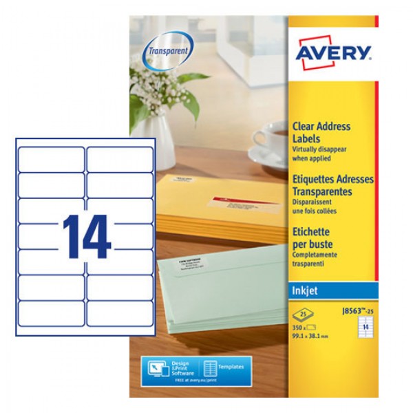 Quickdry - etichette adesive in fogli a4 colore trasparente opaco