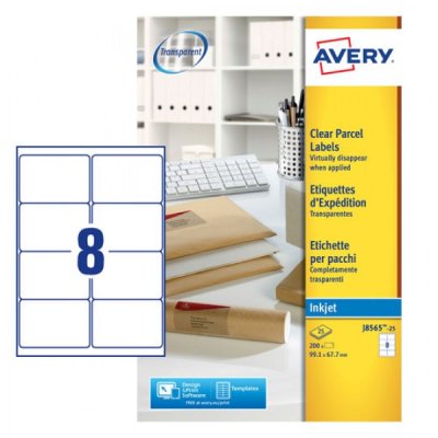 Quickdry - etichette adesive in fogli a4 colore trasparente opaco