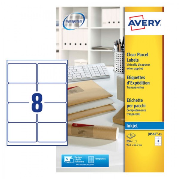 Quickdry - etichette adesive in fogli a4 colore trasparente opaco