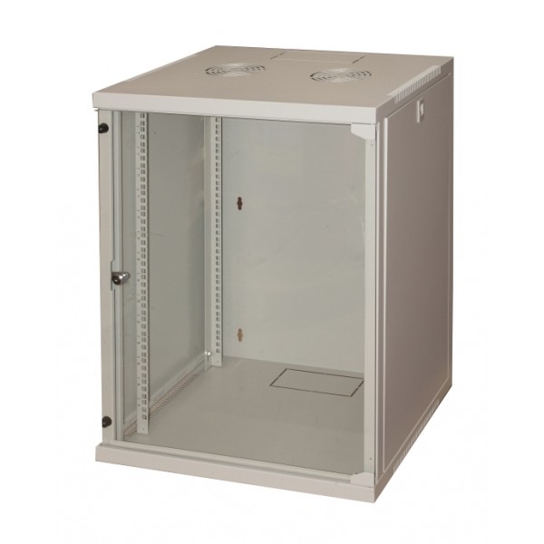 Armadio rack 19" 15 unita' da muro colore grigio