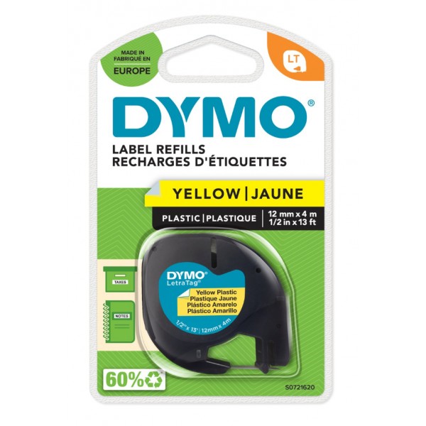 Dymo s0721620 nastro lt giallo 12mm x 4m colore giallo