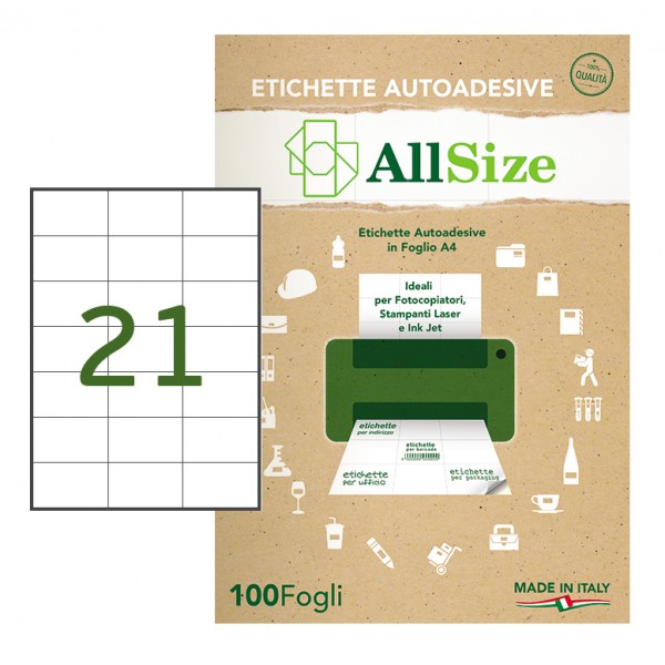 Etichette adesive in fogli a4