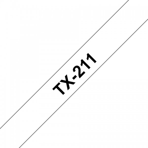 Brother tx-211 nastro nero/bianco 6mm x 15m colore nero su bianco
