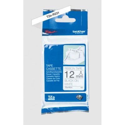Brother tze-r231 nastro nero/bianco 12mm x 4m colore nero su bianco colore nero su bianco